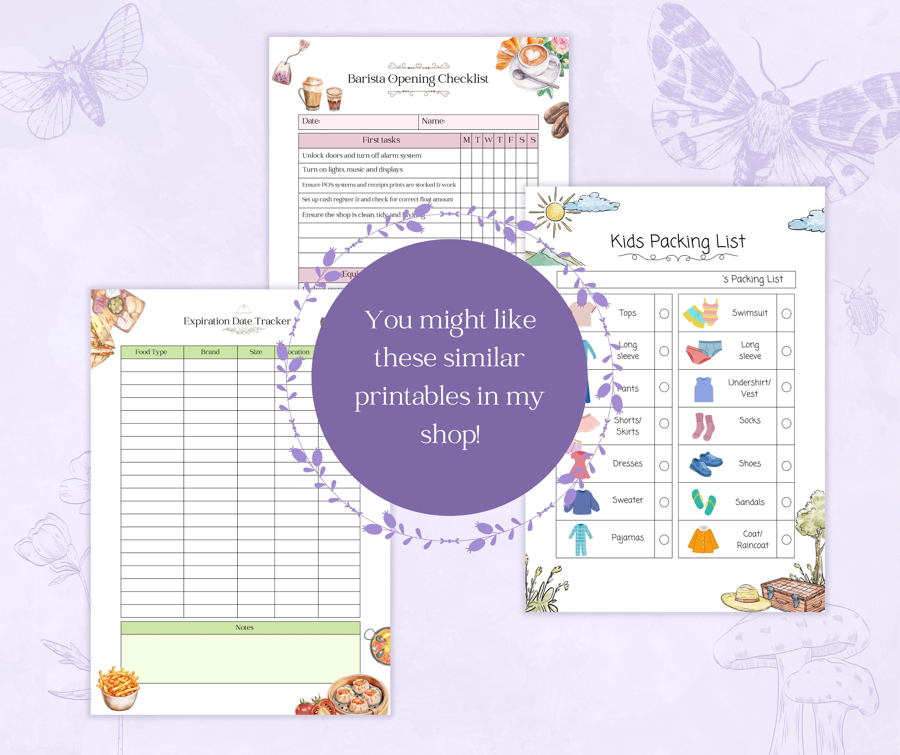 Spice Checklist.pdf Spice Inventory Tracker Printable PDF | Spice Chart Inventory ...