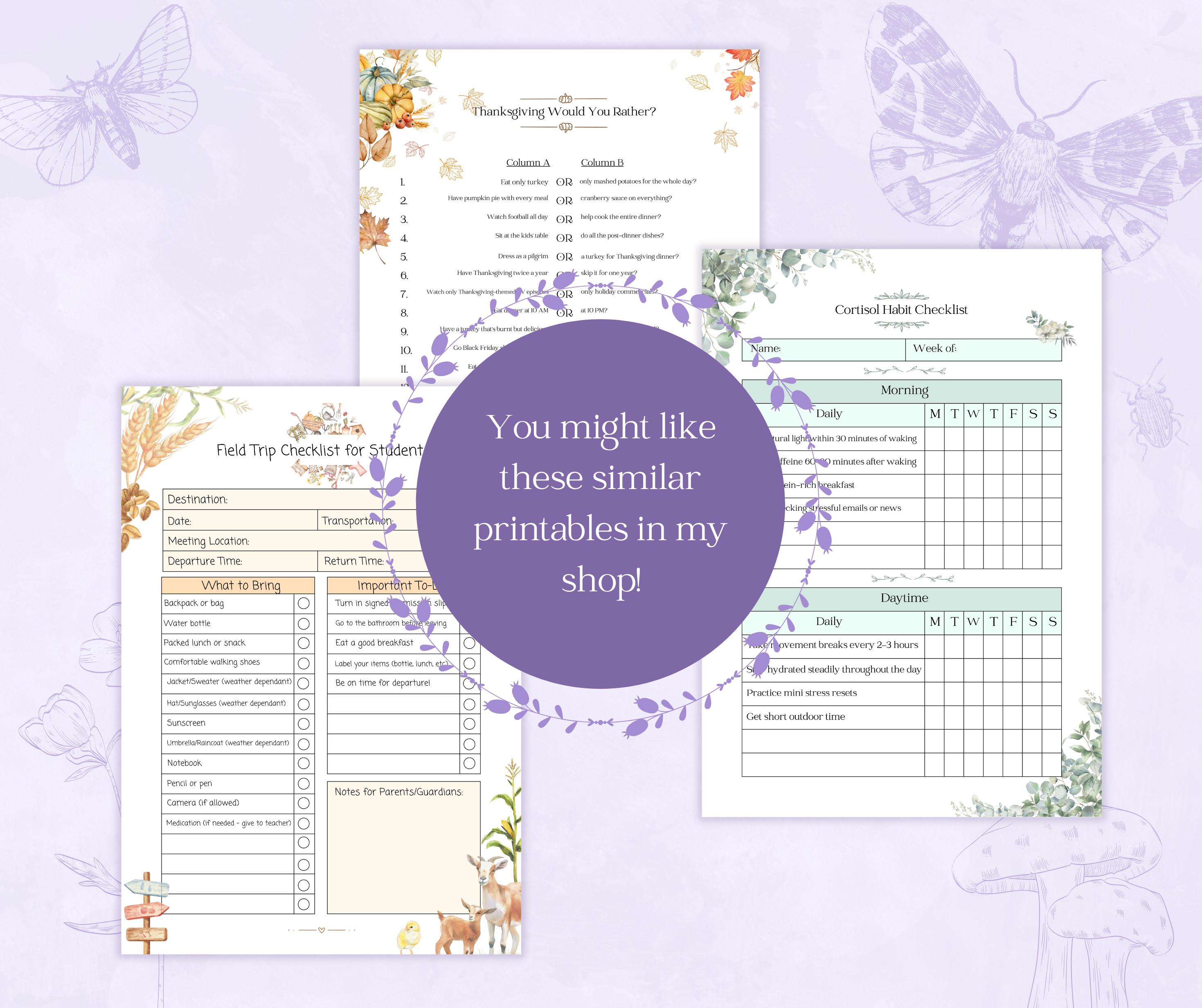 Path Checklist Trail & Pathway Maintenance Checklist Printable PDF, Park Trail ...