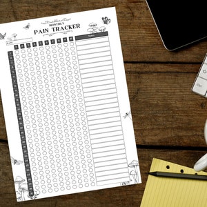 Fillable Pdf Pain Log Example Pain Tracker Printable PDF | Chronic Pain Journal | Pain Log | Illness ...