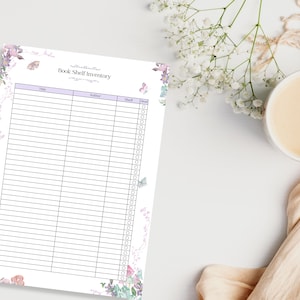 Book Shelf Inventory Printable PDF | Book Shelf Organizer | Reading Log ...