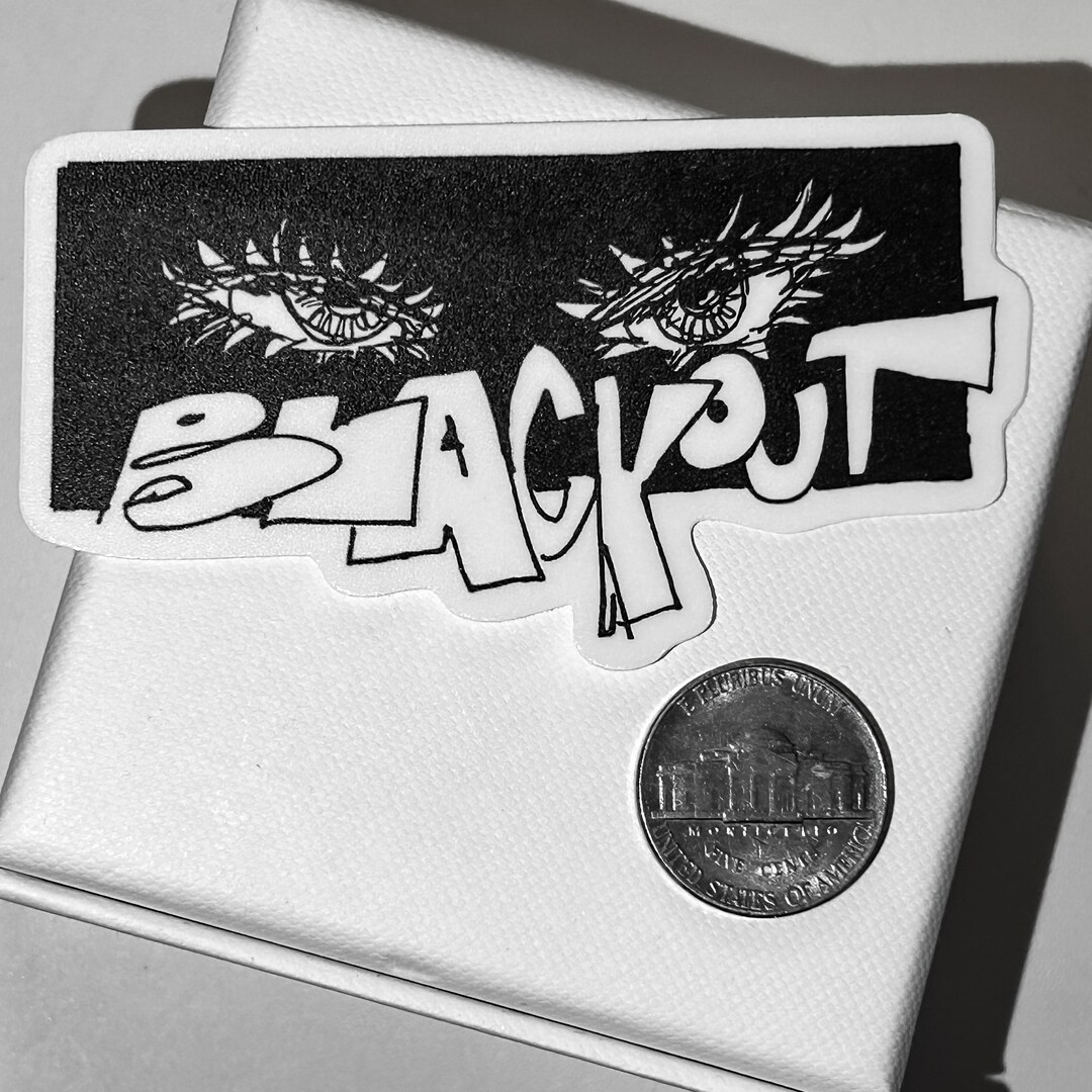 Blackout Vinyl Sticker - Weatherproof, Alternative, Grunge, Graffiti ...