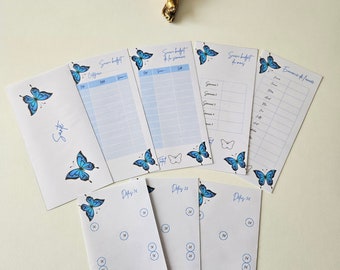 Trackers budget Thème Papillons bleu