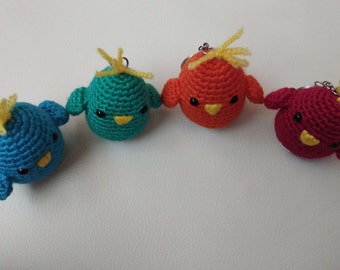 Tiny Bird Amigurumi Keychain