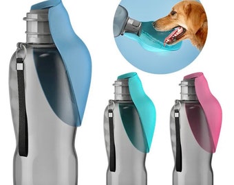 Bottiglia d'acqua portatile per cani da 800 ml per cani di taglia piccola e media