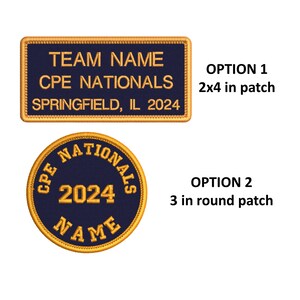 Personalized CPE Nationals 2024 Patch. Embroidered Patch. Customized Patch for Dog National Event.