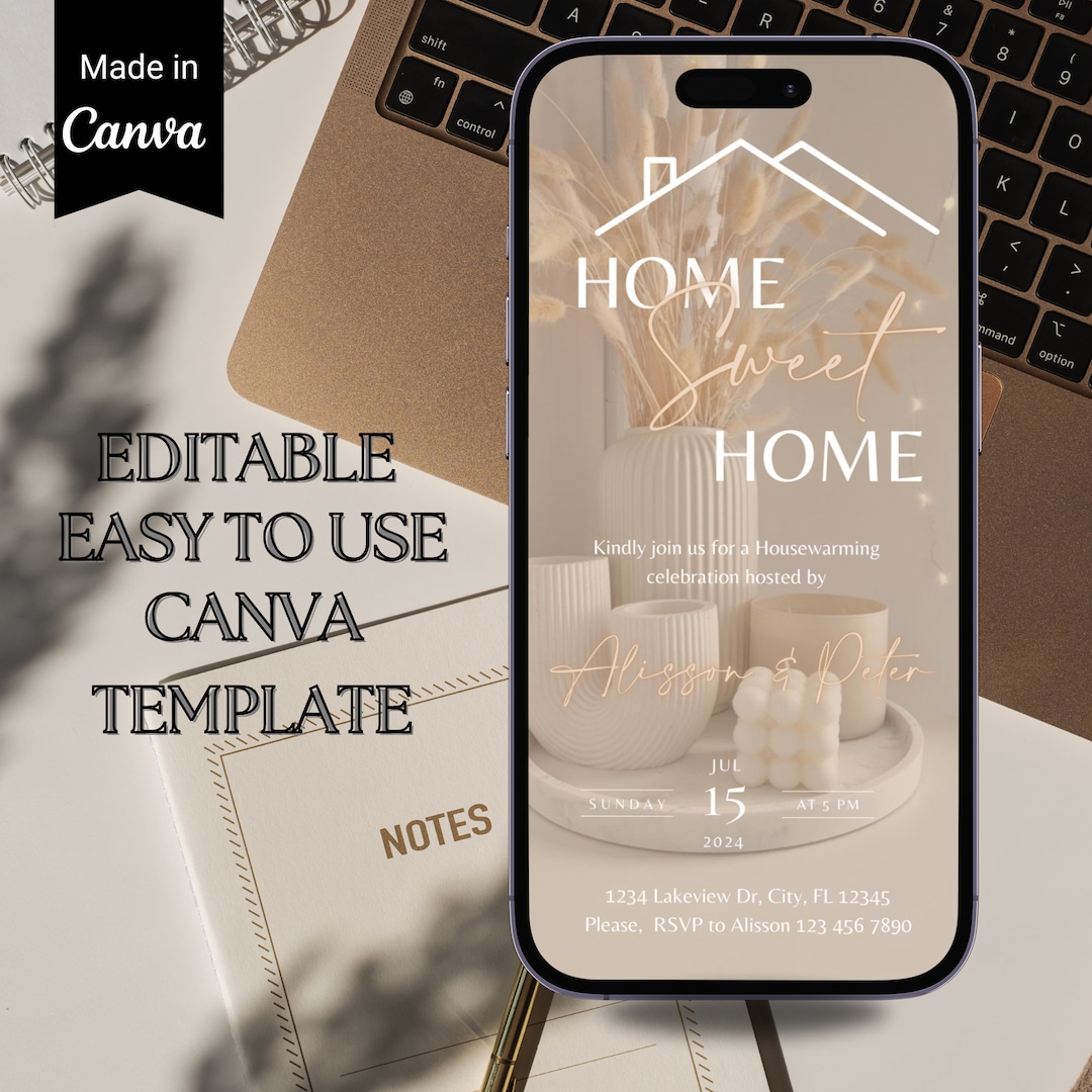 Digital Housewarming Party Invitation, Animated House Warming Invite ...