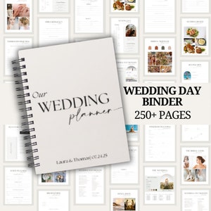 The Ultimate 250+ Page Wedding Day Binder Template, Wedding Day Coordination, wedding organizer personalized, Wedding Itinerary