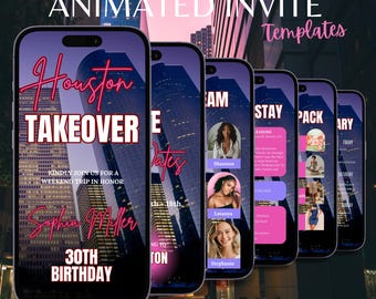 Houston Girl’s Trip, Birthday Weekend, Texas Itinerary Travel Planner, Vacation Schedule, Digital Animated Video Guide, Houston Itinerary