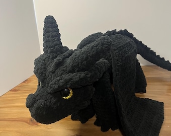 Morningstar Dragon / Fourth Wing Inspired Crochet Dragon Plushies / Tairn Plushie / Fourth Wing Decor / Fourth Wing Gift