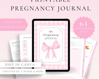 Pregnancy Journal Digital Pregnancy Planner Baby Journal For Mom To Be Planner Printable Pregnancy Gift For Mommy To Be Pregnancy Diary Gift