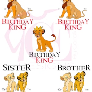 Lion King PNG, Birthday King,Birthday Family Lion King,Lion King Family PNG