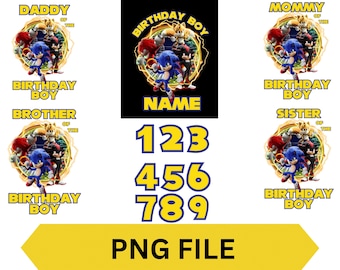 Sonic the Hedgehog Png: Birthday PNG Designs (Digital Download)