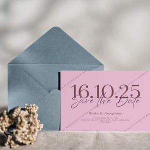 Save the date - Minimalist Pink Variation