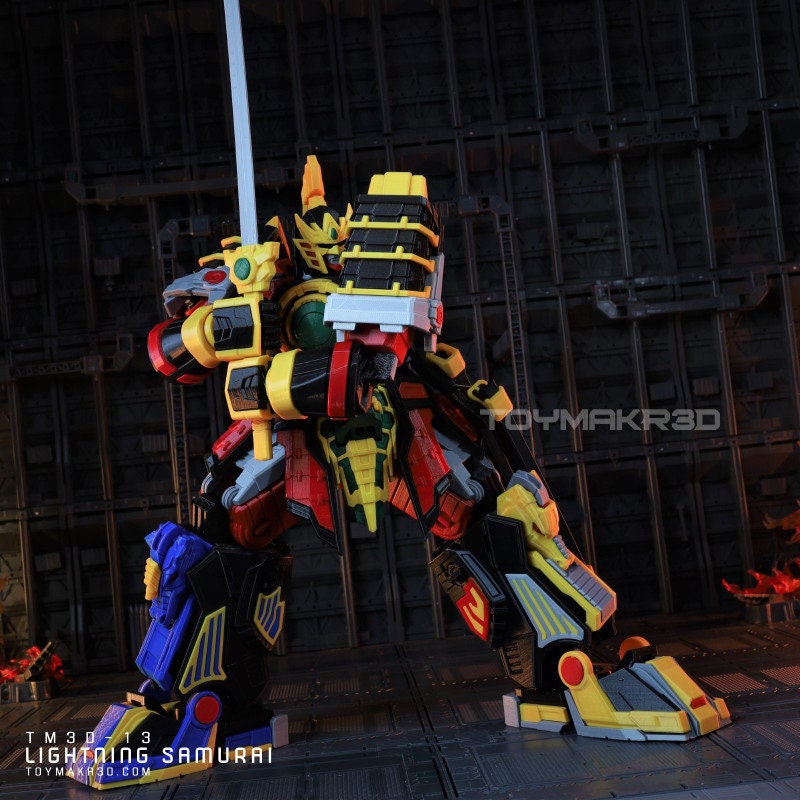 Lightning Samurai (thunder Magazord)articulated - 3D Print - Etsy