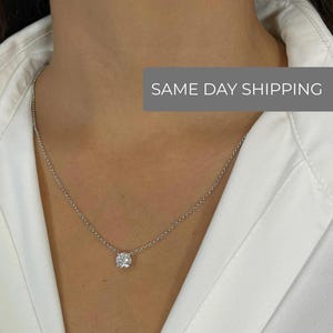 Moissanit Solitaire Halsband