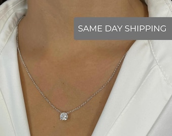 Moissanite Solitaire Necklace