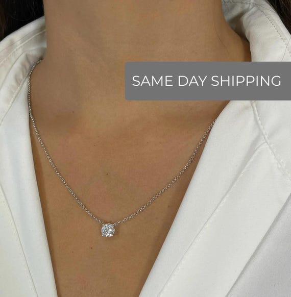 Moissanite Solitaire Necklace