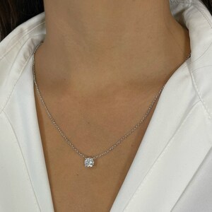 Moissanite Solitaire Necklace image 5