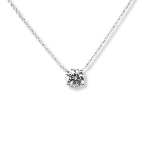 Moissanite Solitaire Necklace image 3