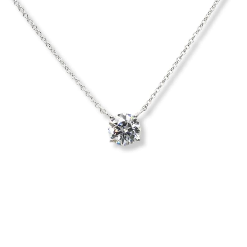 Moissanite Solitaire Necklace image 3