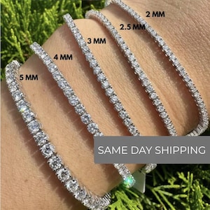 Pulsera de tenis de moissanita, pulsera de tenis de joyería fina, pulsera de diamantes como la de los diamantes.