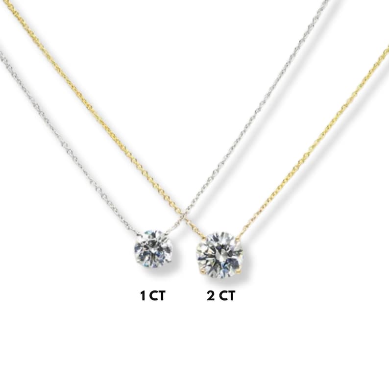 Moissanite Solitaire Necklace image 4