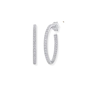 Moissanite Inside Out Hoop Earrings