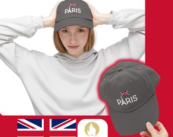 Distressed Paris Hat: Represent Great Britain at the 2024 Olympics! | Summer Olympics | 8 Vibrant Colors | Best Quality |