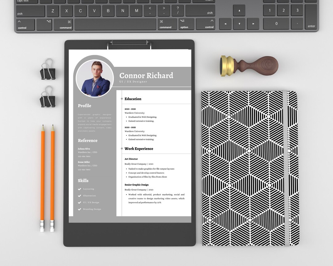 UI / UX Designer Cv Resume || Job Application Resume || Ats-friendly ...