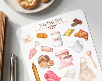 Baking Sticker Sheet, Journaling Stickers, Bujo Stickers