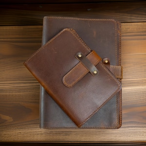 Personalized Leather Journal, Refillable Custom Notebook Cover, Travel Journal Diary, Corporate Office Gifts, Monogrammed