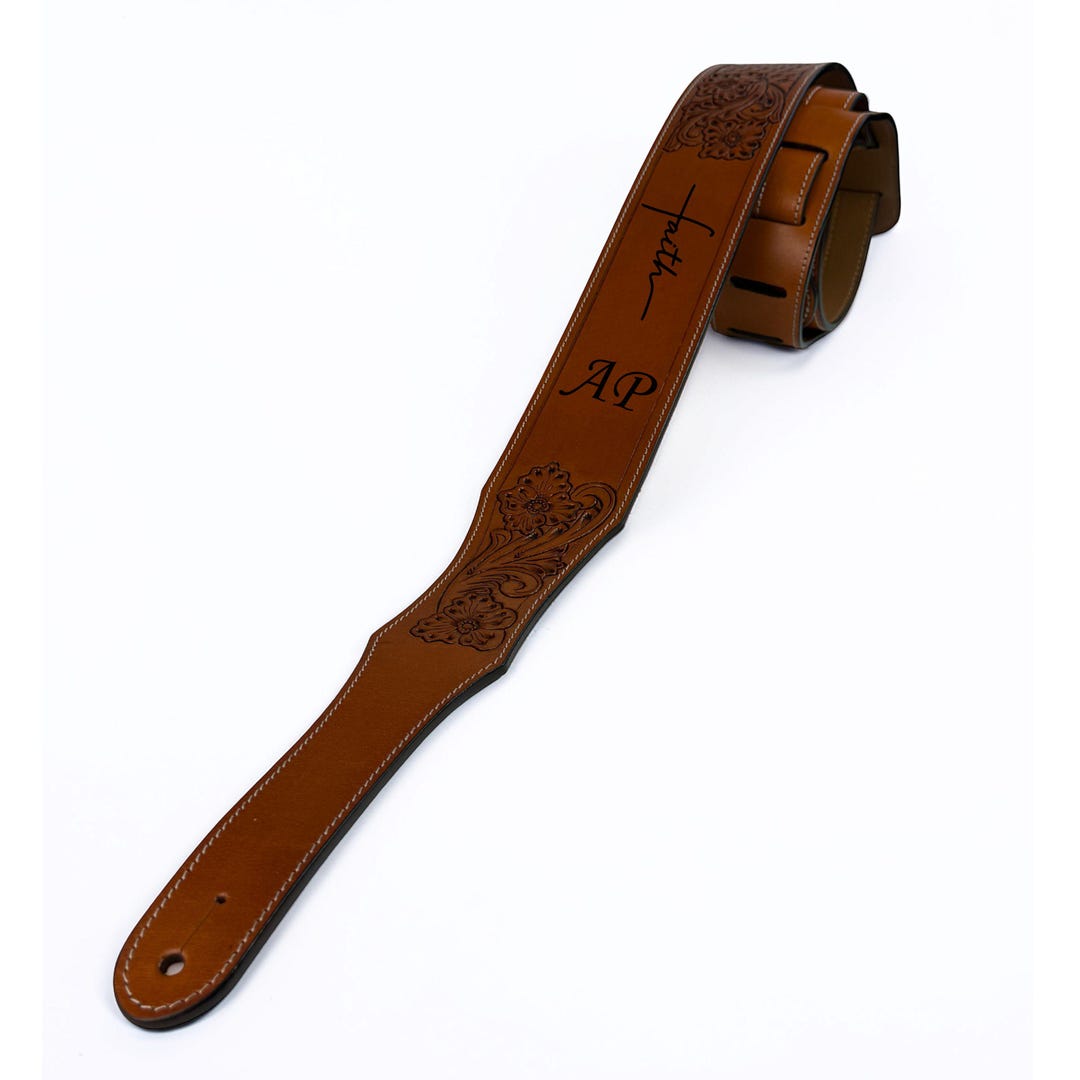 Custom Guitar Strap, Genuine Leather Guitar Strap, Gift for Dad ...