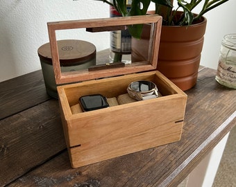 Watch Box / Handmade Wooden Watch Box / Father's Day Gift