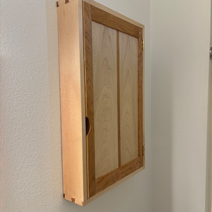 Handmade Medicine Cabinet / Solid Wood Hanging Cabinet / Handcut Dovetails / Custom Size