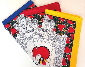 Rooster of Barcelos Kitchen Towel: Portuguese Cotton Tea Towel