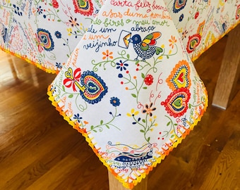 アンティーク手刺繍テーブルクロス - マデイラ、ポルトガル - 美しい