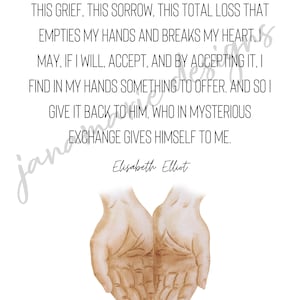 Elisabeth Elliot Grief quote printable