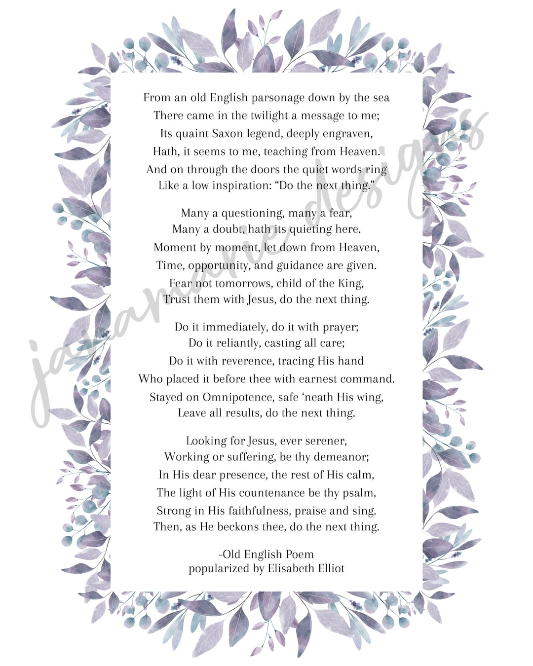 Do the Next Thing Poem Printable Etsy Do the Next Thing Poem Printable Etsy