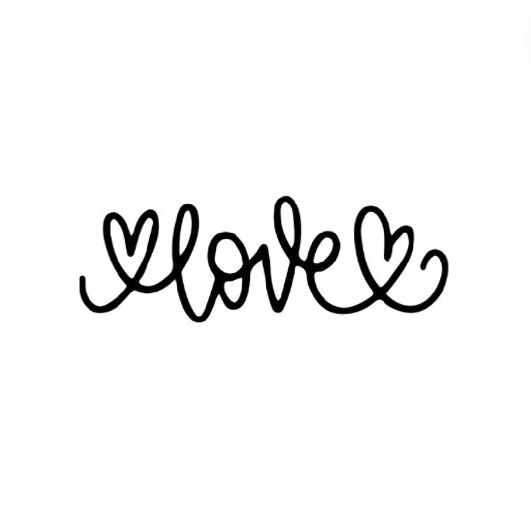 Cursive love Vinyl Decal - Etsy