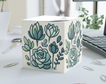Sticky Note Cube - succulents lovers - teachers day