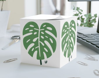 Sticky Note Cube - monstera lovers - teachers day