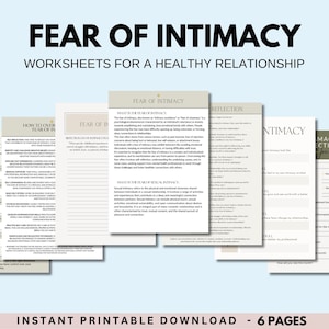 Fear of Intimacy Worksheets, Couples Counselling, couples therapist, Carriage Counselling, Marriage Therapy worksheets, self help