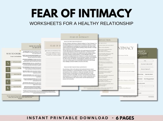 Fear of Intimacy Worksheets, Couples Counselling, couples therapist, Carriage Counselling, Marriage Therapy worksheets, self help