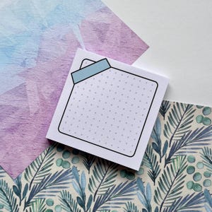 Dotted Memo Pad with Cute Tape Detail | 75x75mm | 90 gsm