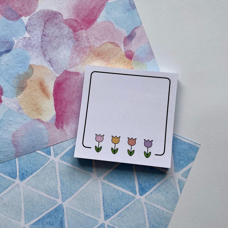 Tulip Doodle Memo Pad - Etsy