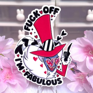 Sticker fabuleux Valentino Overlord - Sticker brillant imperméable kawaii pour ordinateur portable pastel