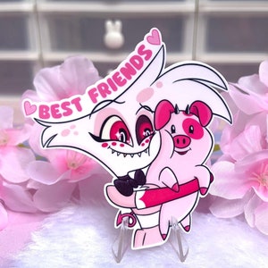 Angel Dust Fat Nuggets Friends - Sticker pour ordinateur portable kawaii brillant et imperméable à l'eau