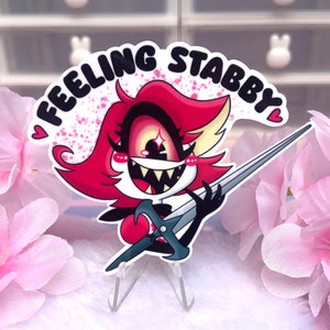 Sticker pour ordinateur portable kawaii, mignon poignard, sentiment d'être malin