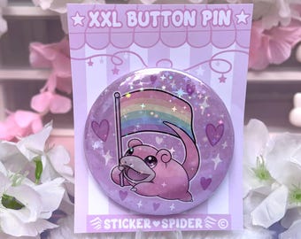Pin de Slowpoke con el orgullo - XXL kawaii pastel lindo estilo decoración bolso ita