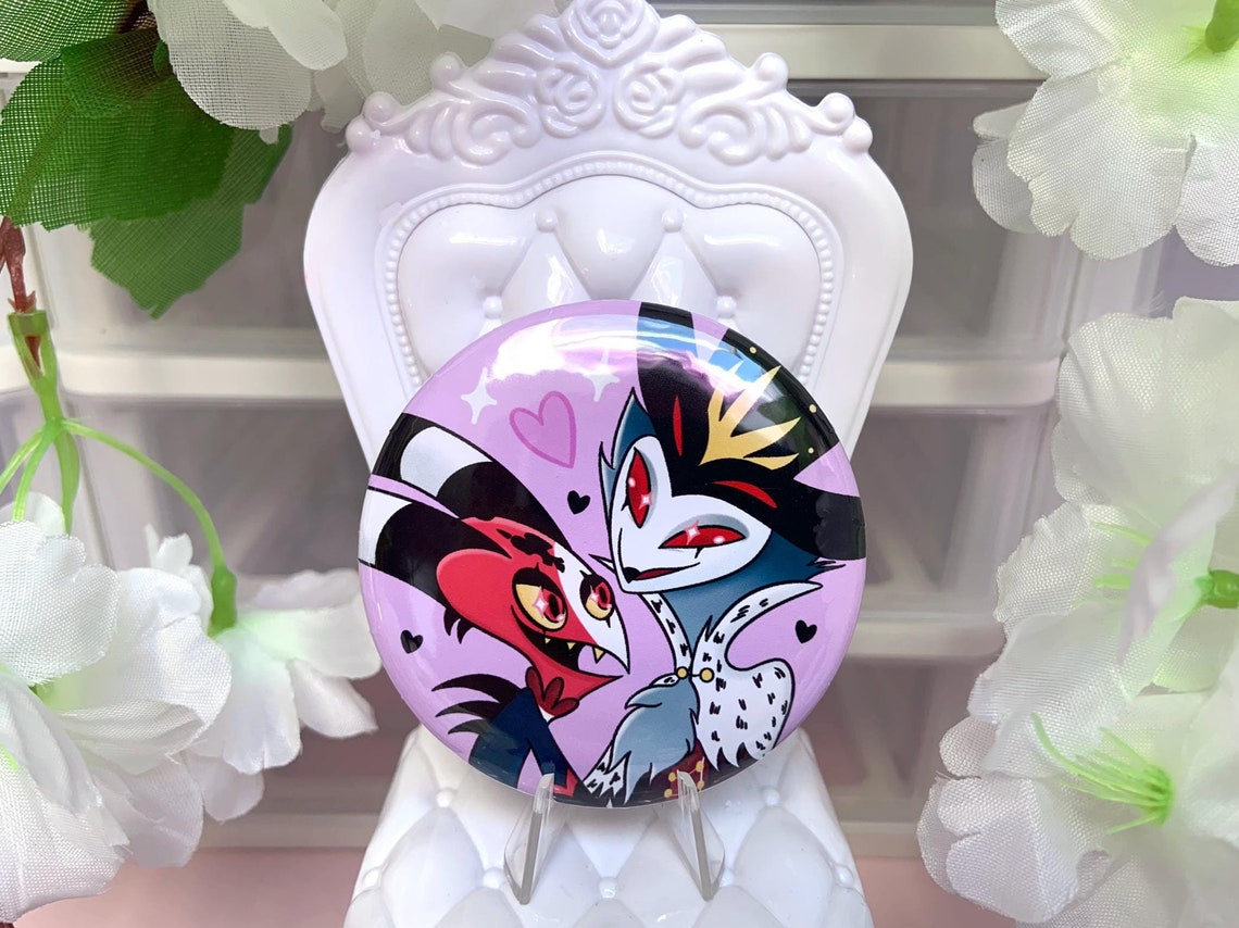 Stolitz Pin Stolitz Pin Badge Button Stolas Blitzo - XXL Kawaii Cute Pastel Button ...